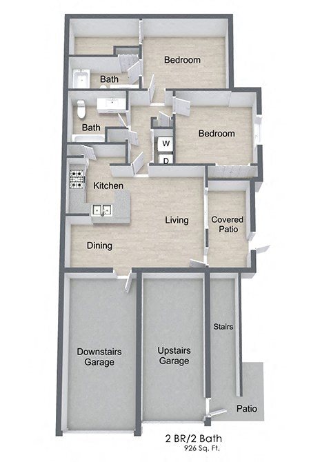 2 Bedroom Floor Plan